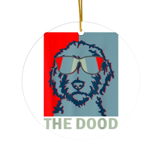 Funny The Dood Goldendoodle Doodle Mom Dad Ceramic Ornaments