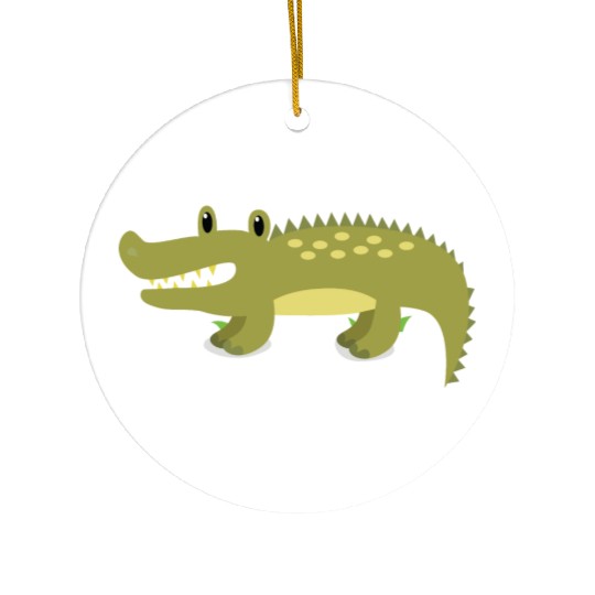 Funny Cool Cute Crocodile Alligator Reptile Ceramic Ornaments