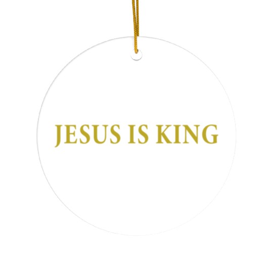 Jesus Is King Ceramic Ornaments