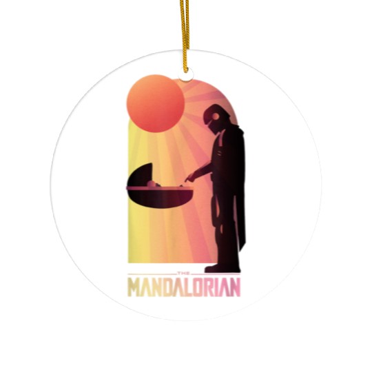 Star Wars The Mandalorian The Child Sunset Meeting Ceramic Ornaments