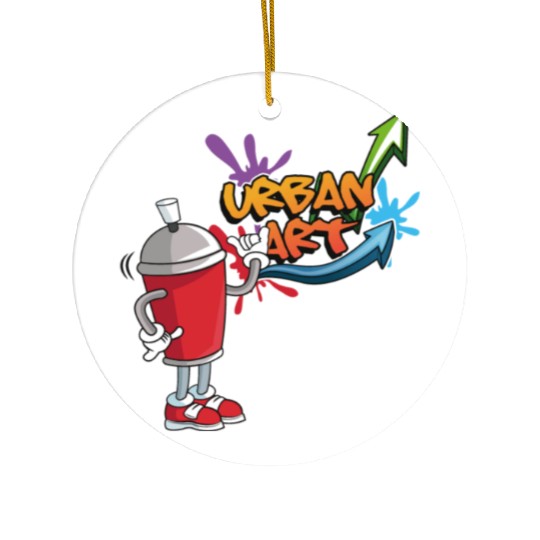 Graffiti Red Ceramic Ornaments