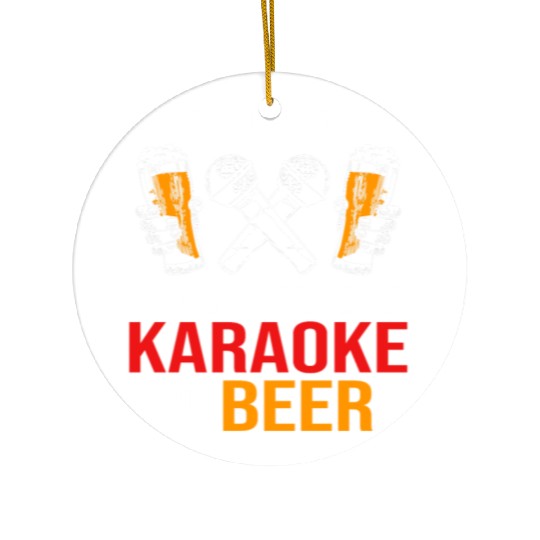 Weekend Forecast 100% Chance Of Beer And Karaoke Ceramic Ornaments
