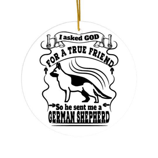 funny German Shepherd quote Ceramic Ornaments