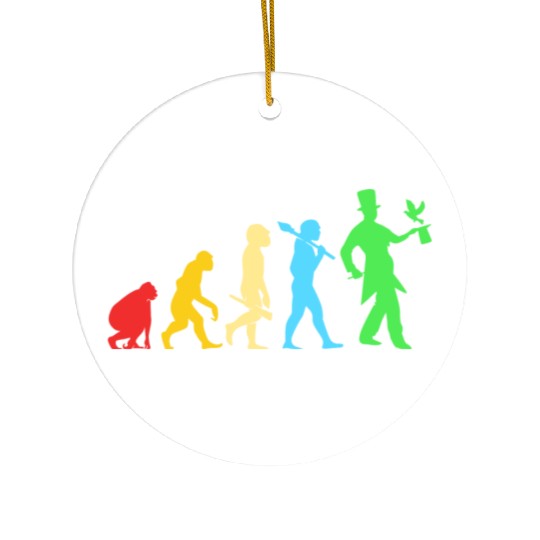 Retro Magic Lovers Magician Evolution Ceramic Ornaments