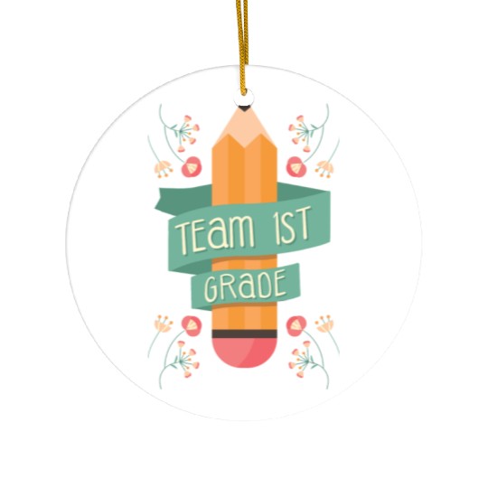 Back To School Student Teacher Team 1St Grade Ceramic Ornaments