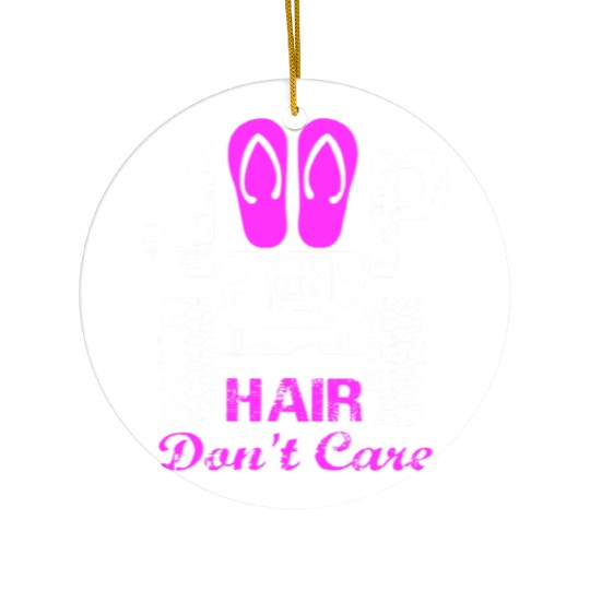 Jeep Hair Don't Care Ceramic Ornaments