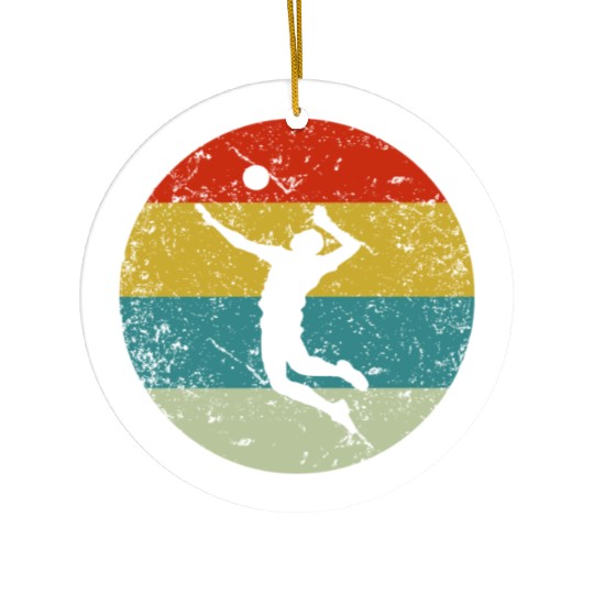 Retro vinatge volleyball Ceramic Ornaments