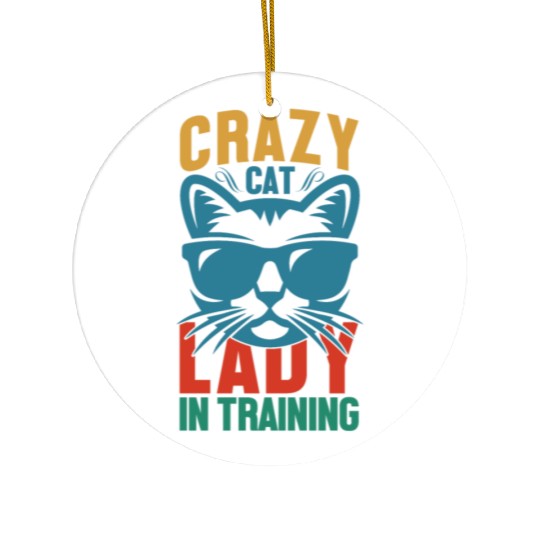 Crazy cat lady Ceramic Ornaments