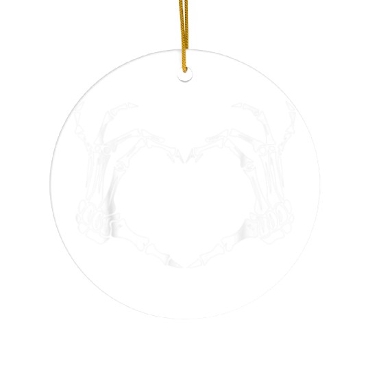 Skeleton Hand Heart Sign Bones Costume Funny Ceramic Ornaments