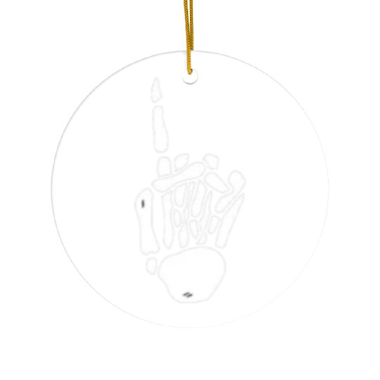 Skeleton Hand Number 1 Pocket Skeleton Number One Ceramic Ornaments