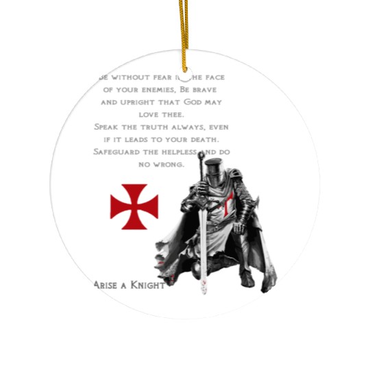 Knights Templar Glory Of God Gifts Ceramic Ornaments