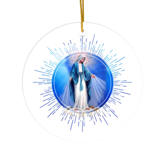 Virgin mary madonna maria ave maria catholic bibel Ceramic Ornaments