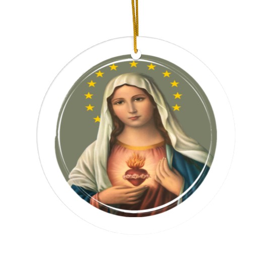 Virgin mary madonna maria ave maria catholic bibel Ceramic Ornaments