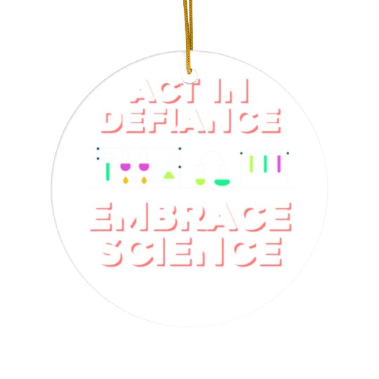 Embrace Science Teacher Apparel Ceramic Ornaments