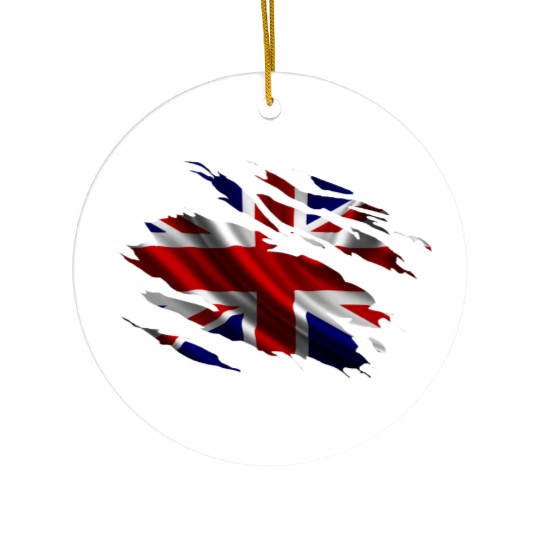 United Kingdom Ripped Flag Ceramic Ornaments