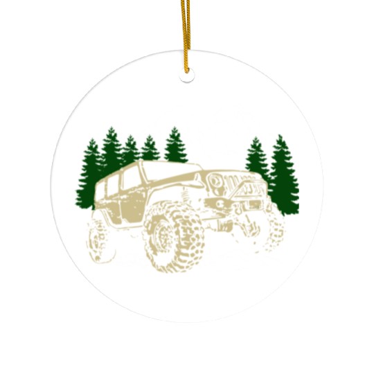 Mountain Jeep 4x4 Offroad Ceramic Ornaments