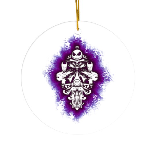 Jack Skellington Haunted Mansion Wallpaper Ceramic Ornaments