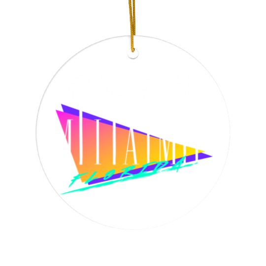 Miami Florida Retro Style Ceramic Ornaments