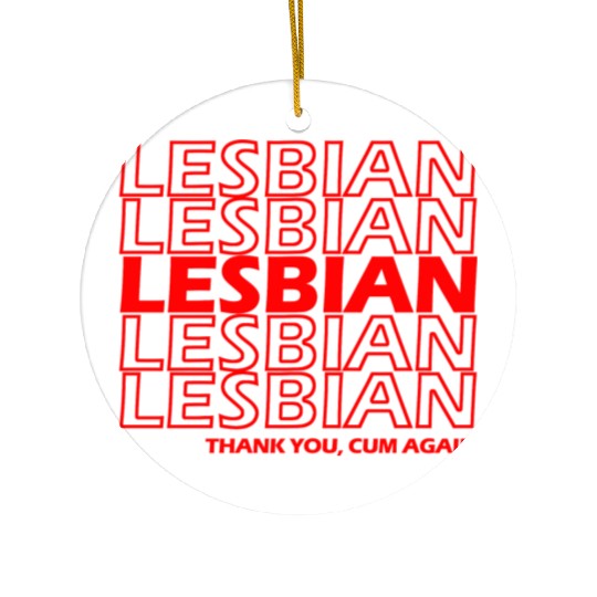 Lesbian Thank You Ceramic Ornaments