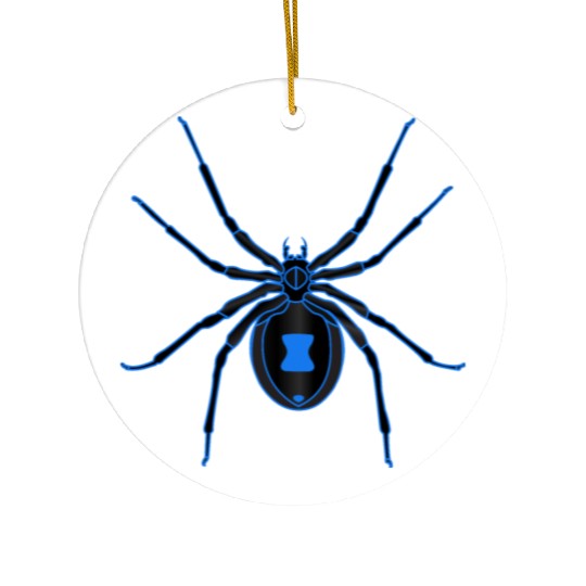 Black Widow Blue Design Ceramic Ornaments
