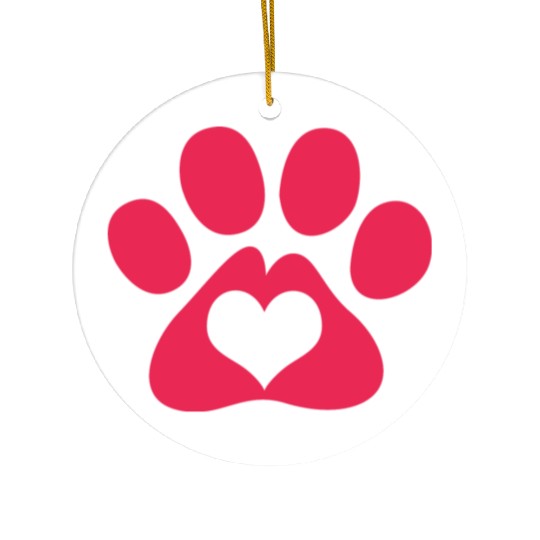 Dog Paw Adopt A Pet Dog Rescue Ceramic Ornaments