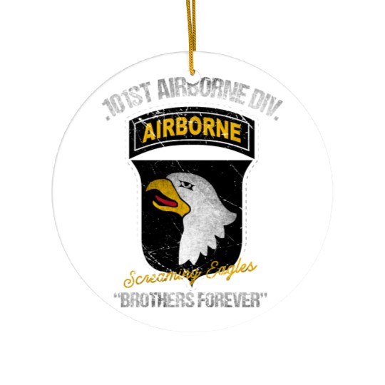 101st Airborne Division US Army Veteran Ceramic Ornaments