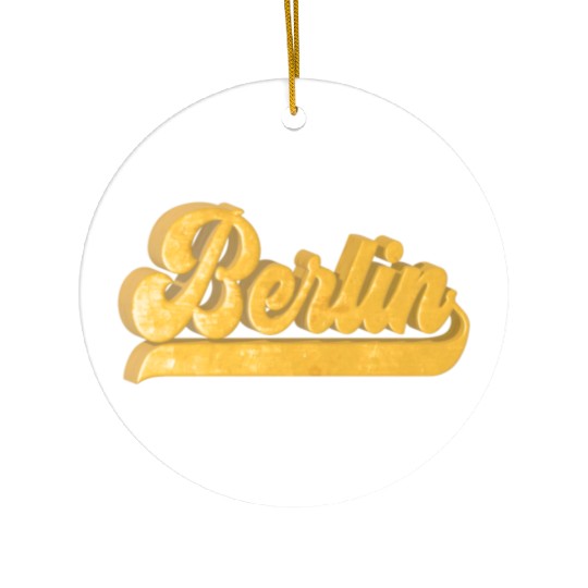 Golden Berlin Bling Bling Logo Ceramic Ornaments