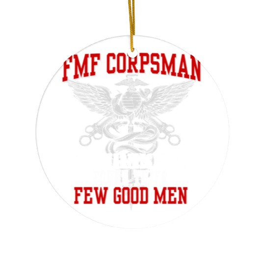 FMF Devil US Navy Corpsman DOC Badass Army Veteran Ceramic Ornaments