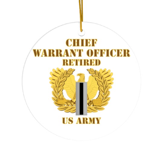 Warrant Officer 5 CW5 w Eagle US Army Retired Ceramic Ornaments