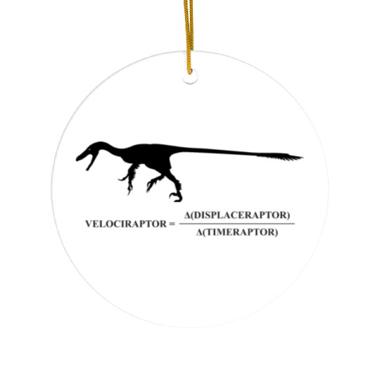 Velociraptor Science Joke Ceramic Ornaments