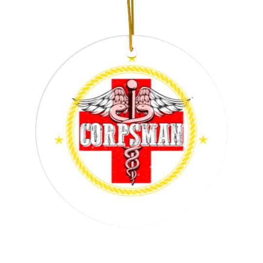 Corpsman Devil Doc Corpsman US Army Ceramic Ornaments