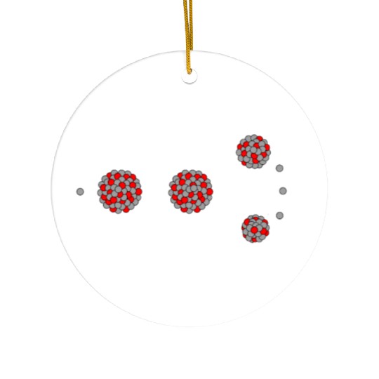 uranium 235, Physics science nuclear Ceramic Ornaments