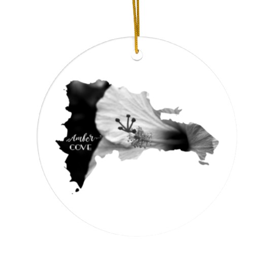 AMBER COVE Dominican Republic Map Puerto Plata DR Ceramic Ornaments