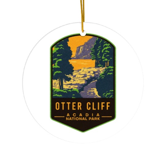 Otter Cliff Acadia National Park Ceramic Ornaments