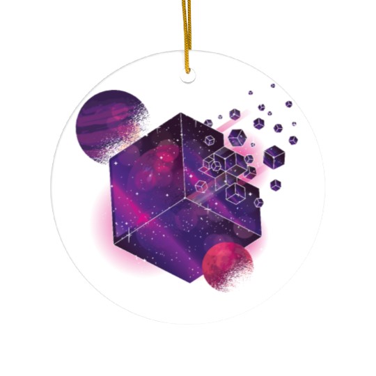 Galaxy Planet Moon Universe Cube Space Ceramic Ornaments