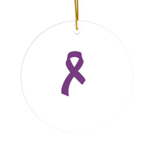 Epilepsy Awareness Ribbon Purple Epilepsy Brain Ceramic Ornaments