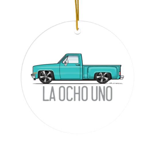 La Ocho Uno Light Turquoise Ceramic Ornaments