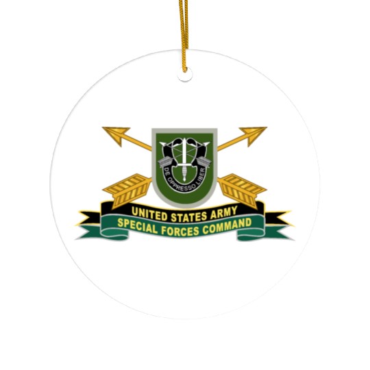 Army US Army Special Forces Command Flash Ceramic Ornaments