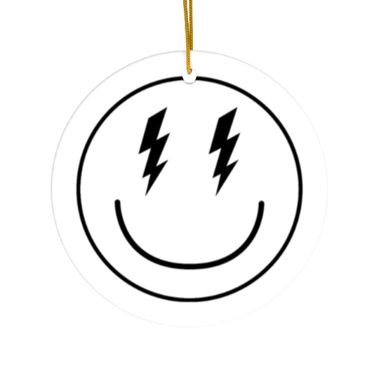 Lightning Smiley Face Emoticon Happy Face Smileyhi Ceramic Ornaments
