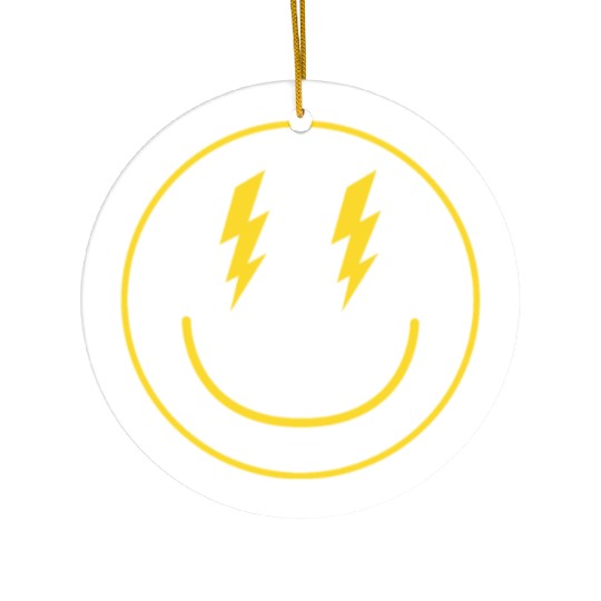 Lightning Smiley Face Emoticon Happy Face Smileyhi Ceramic Ornaments