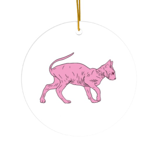 Bald Is Beautiful Sphynx Cat Hair less Sphynx Ceramic Ornaments