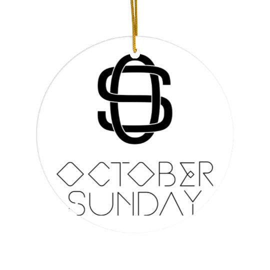 October Sunday 2022 Logo Black Ceramic Ornaments