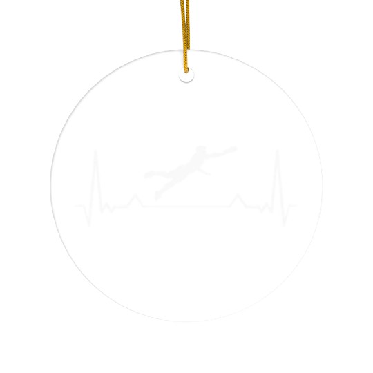 Ultimate Frisbee Heartbeat Ceramic Ornaments