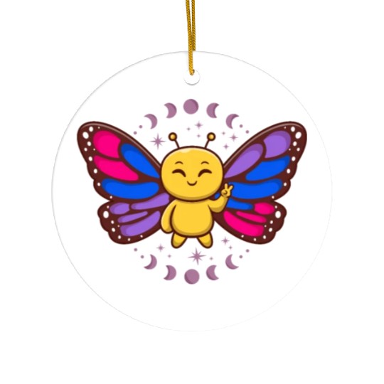 Bisexual Flag Monarch Butterfly Insect Subtle Ceramic Ornaments