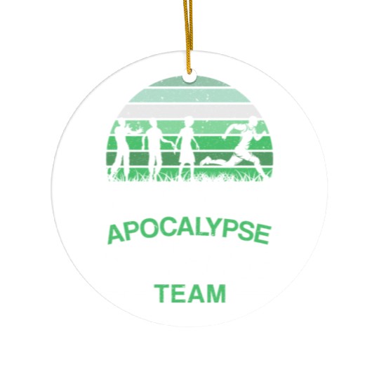 Zombie Apocalypse Running Team Halloween Ceramic Ornaments