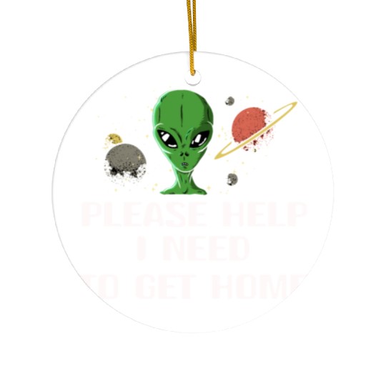 Alien Gift Extraterrestrial UFO AREA 51 Sci-fi Ceramic Ornaments