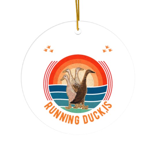 Home Is Where My Running Duck Indian Ceramic Ornaments