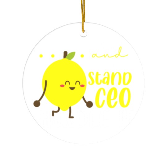 Lemon Juice Business Older Sister & Lemonade Ceramic Ornaments