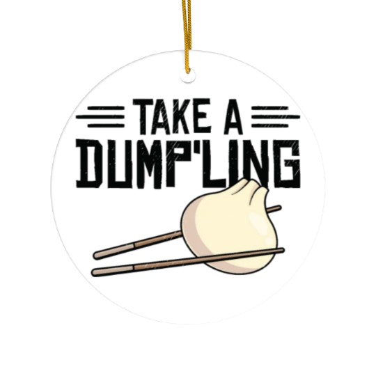 Dumpling Asian Food Chinese Food Fan Ceramic Ornaments
