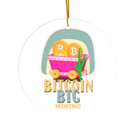 BITCOIN mining Ceramic Ornaments
